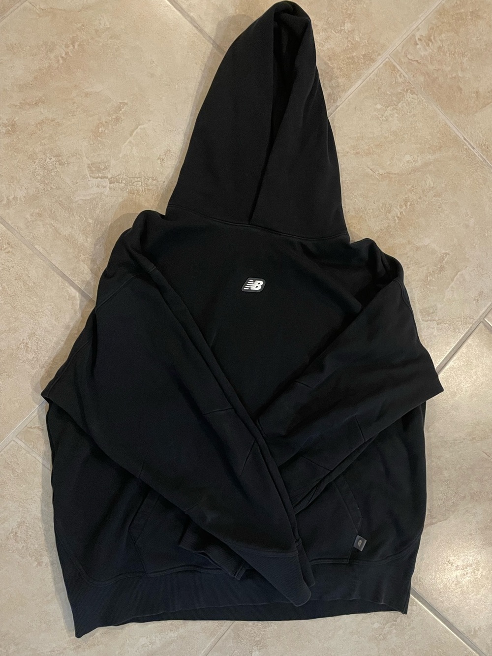 New Balance Black Hooded Sweatshirt with Small Logo